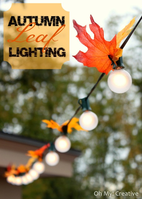autumn leaf lighting, lighting, patio, seasonal holiday decor, Autumn Leaf Lighting