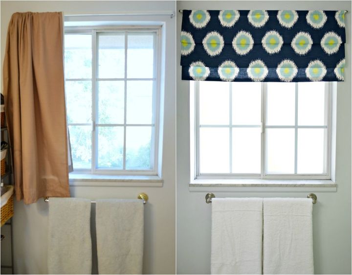 window treatment faux roman shade, bathroom ideas, home decor, window treatments, windows