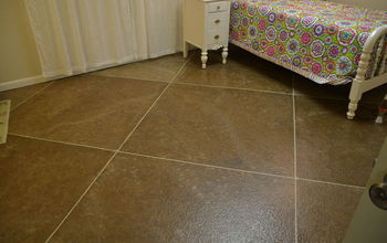 Faux tile-painted floor