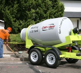 1.75 cubic yard portable concrete mixing trailer