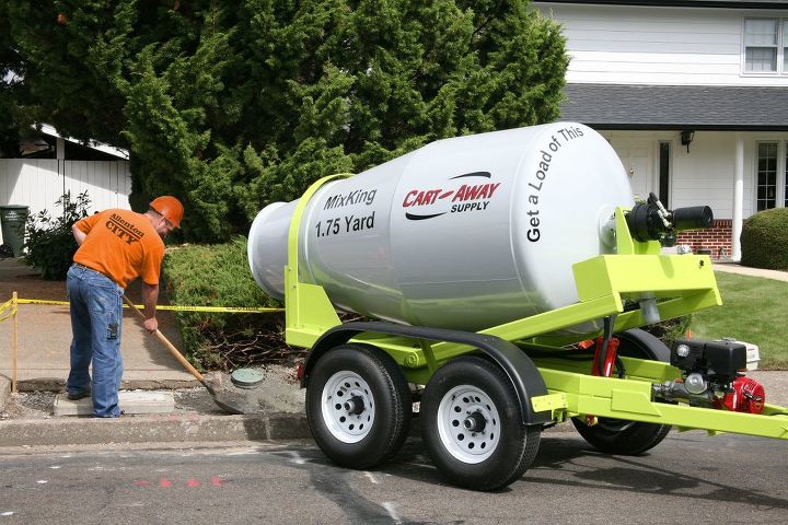 1 75 cubic yard portable concrete mixing trailer, concrete masonry, home maintenance repairs, outdoor living