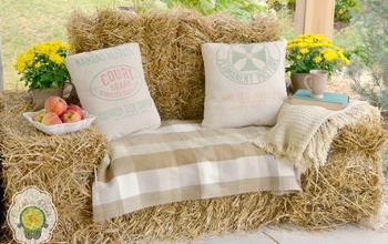 Rustic Hay Bale Lounger