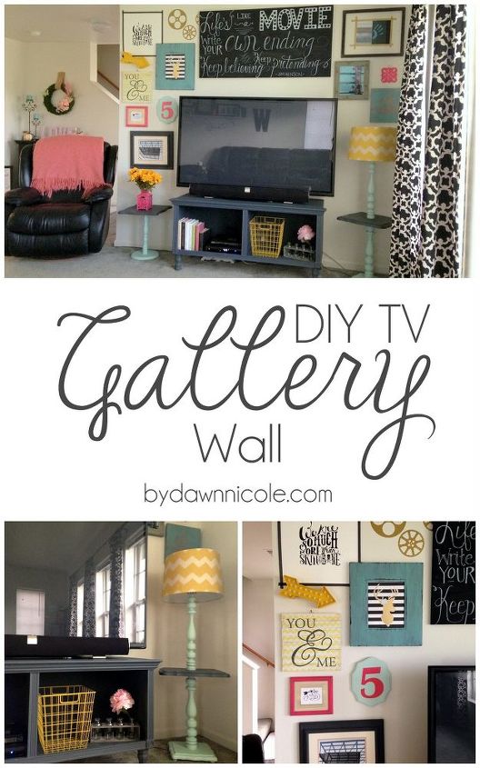 wall decor tv gallery wall, chalkboard paint, home decor, wall decor