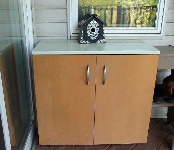 deck storage cabinet, painted furniture, repurposing upcycling, storage ideas