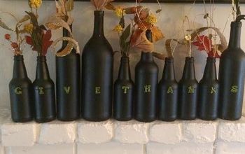Fun DIY Thanksgiving Wine Bottle Decor
