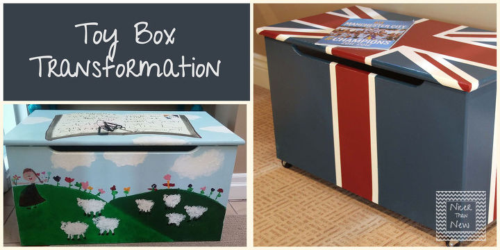 painted furniture toy chest union jack coffee table, painted furniture, repurposing upcycling