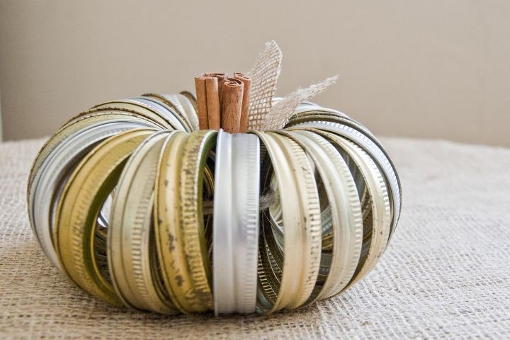 canning jar ring pumpkin, crafts