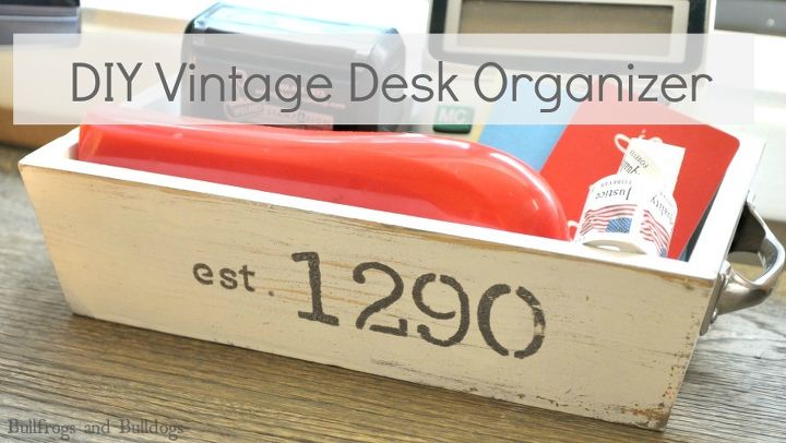 diy vintage desk organizer, crafts, painting, Vintage Inspired Desk Organizer