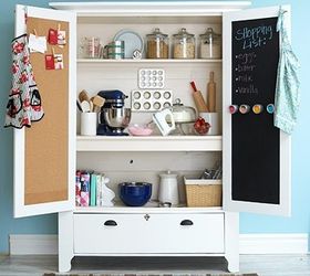 upcycle that old armoire let it spice up your kitchen, chalkboard paint, kitchen design, painted furniture, This suggestion comes from Better Homes Gardens Find out how to make this armoire here