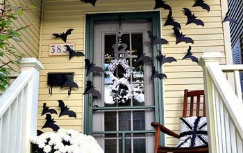 Bats on the Door Decor for Halloween