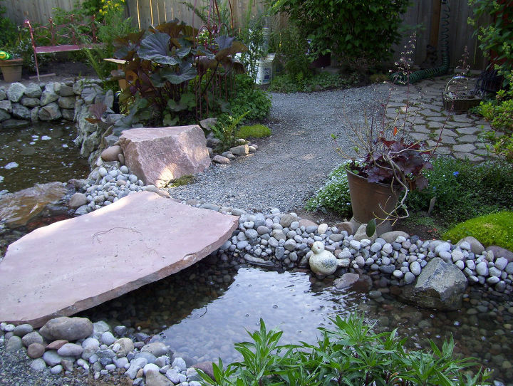 part of the stream in front of the cottage, outdoor living, ponds water features, Part of the stream that runs in front of the cottage