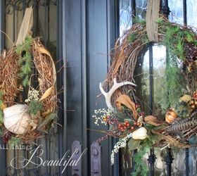 fall wreath and porch decor, curb appeal, porches, seasonal holiday decor, wreaths