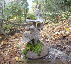 Hypertufa Toadstools - Cement Garden Art