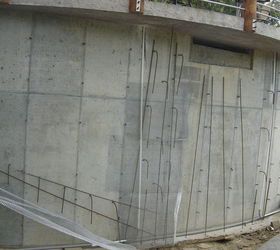 diy concrete retaining wall carved vertical, concrete masonry, diy