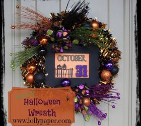 halloween decorations wreath, crafts, halloween decorations, seasonal holiday decor, wreaths, Halloween Wreath by Lollypaper
