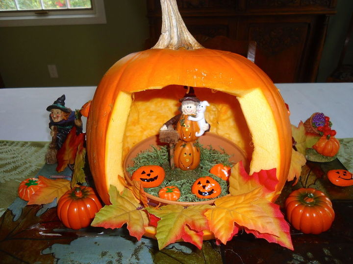 halloween decorations pumpkin house, halloween decorations, seasonal holiday decor, All done just needs a cauldron
