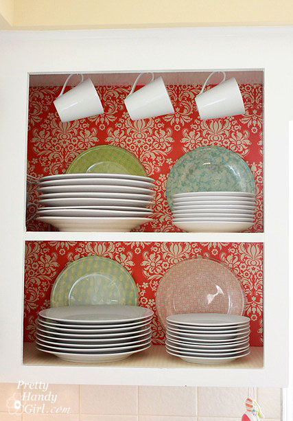 kitchen instant makeover on a dime, home decor, kitchen design, Colorful plates propped up in the back for some complimentary colors