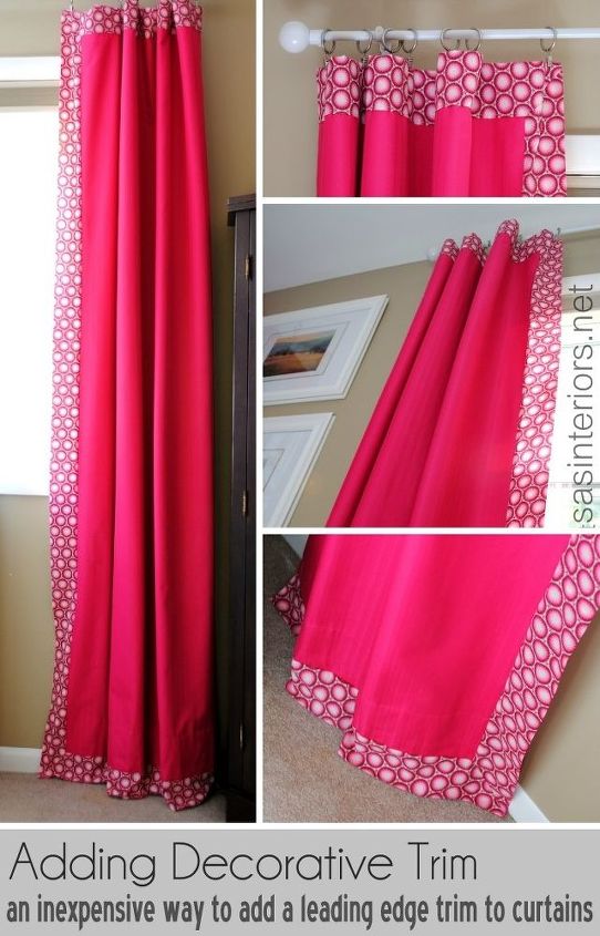 how to add decorative trim to curtains, crafts, reupholster, window treatments