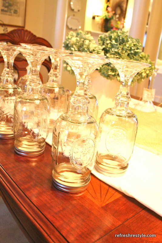 mason jars into red neck glasses, crafts, mason jars, Dollar store Candle sticks