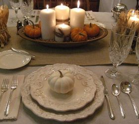 thanksgiving tablescape in cream with natural elements, home decor, seasonal holiday decor, thanksgiving decorations, Vintage and thrift store finds complete the look