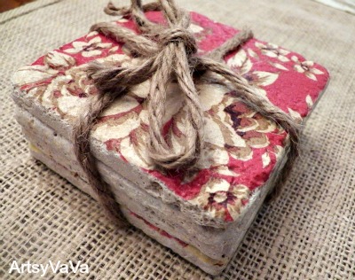 tumbled marble tile coasters, crafts, tiling, Stone coasters that you can make to match any decor