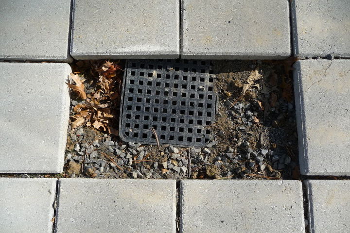 q how to finish this drainage grating problem at back of house, concrete masonry, home maintenance repairs, patio, plumbing