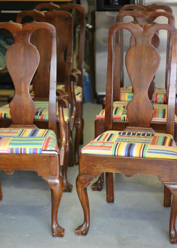 how to fix damaged wood furniture chairs, diy, painted furniture, repurposing upcycling, Queen Anne Chairs Before