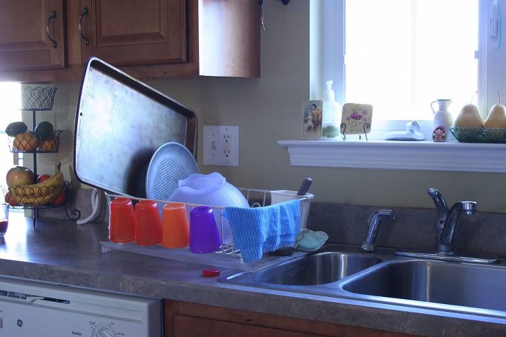 do you keep your dish drainer out at all times if not what works for you, ugly dish rack