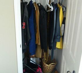 tackling our hall closet, cleaning tips, closet, Coat closet before