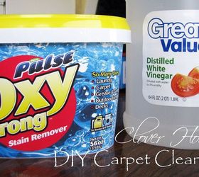 limpieza de alfombras diy, Oxy Clean vinagre y agua tibia es todo lo que usamos