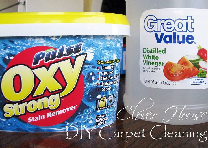 diy carpet cleaning, cleaning tips, flooring, Oxy Clean vinegar and warm water is all we used
