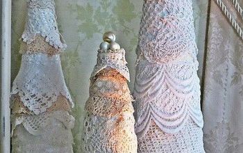 Lace Scrap Christmas Trees
