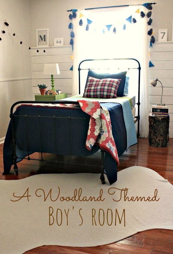 create woodland themed boy room, bedroom ideas, home decor