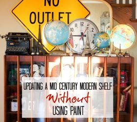 how to update a book shelf without using paint, how to, painted furniture, shelving ideas