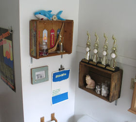bathroom storage from vintage crates, bathroom ideas, diy, repurposing upcycling, small bathroom ideas, storage ideas