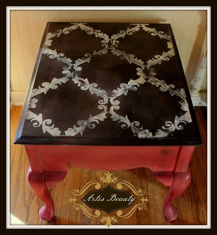 1 table makeover from trashed to treasured, home decor, painted furniture