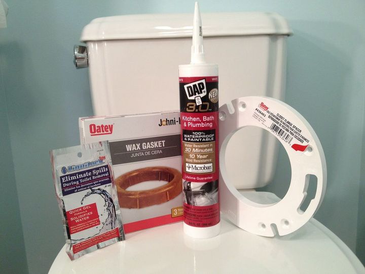 fix a moving of leaking toilet bowl before the holidays, home maintenance repairs, how to, Fix a moving or leaking toilet bowl before the holidays with these items