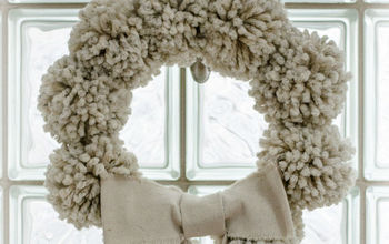 Anthropologie Knock-Off Tufted Wool Winter Wreath