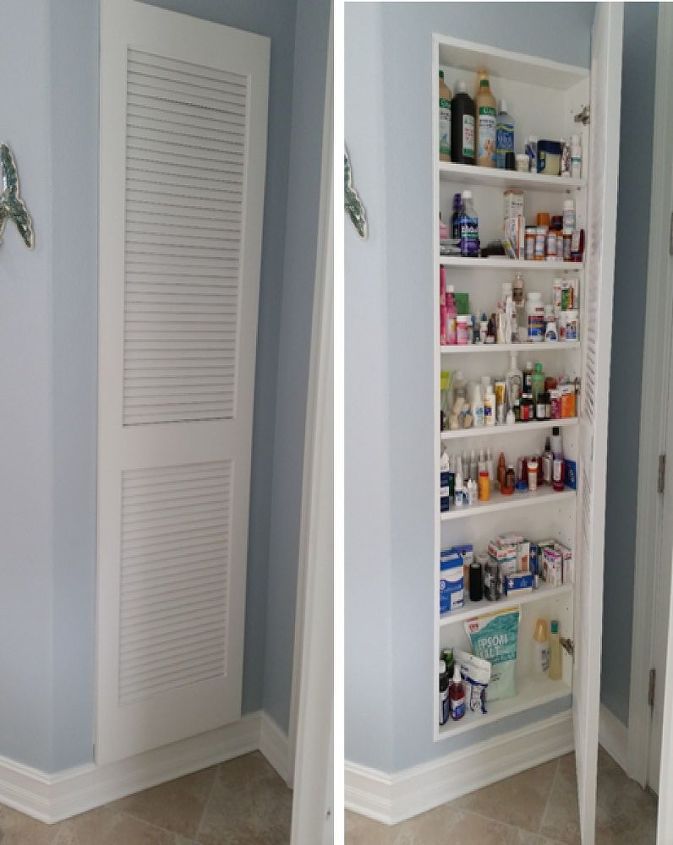 full size medicine cabinet idea for bathroom, bathroom ideas, closet, organizing, Closed and then open
