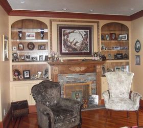 a re done fireplace, fireplaces mantels, home decor, living room ideas, Gutted the entire area