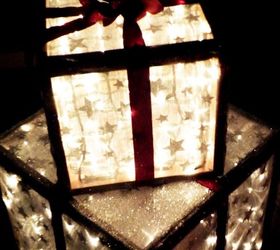 outdoor lighted christmas presents, crafts, seasonal holiday decor, Please see my blog for detailed step by step instructions