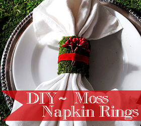 DIY Moss Napkin Rings