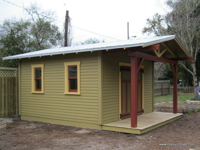 custom shed to complement a craftsman bungalow, garages, outdoor living, 14 x14 Custom Craftsman Bungalow potting shed