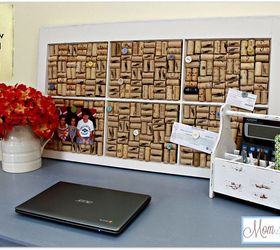 old window turned wine cork board, chalk paint, diy, how to, repurposing upcycling, Wine cork board placed on my chalk painted desk
