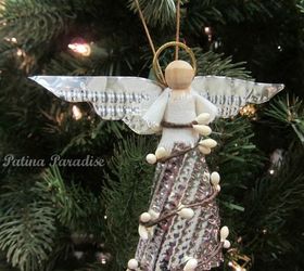 how to make a christmas angel ornament, christmas decorations, crafts, seasonal holiday decor, diy angel made with aluminum cookie sheets