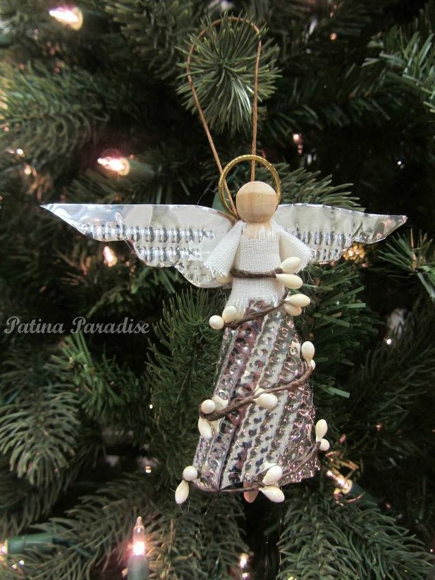enfeite de natal de anjo caseiro, anjo diy feito com assadeiras de papel alum nio