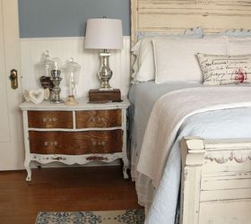 second guest bedroom reveal, bedroom ideas, home decor, MMS Milk paint dresser as a bedside table