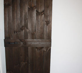 how to build and hang a barn door cheaply, closet, diy, doors, how to, woodworking projects