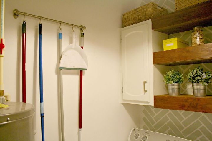 laundry room decor ideas using shelves, home decor, laundry rooms