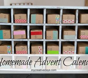 homemade advent calendar using a bottle crate, christmas decorations, crafts, seasonal holiday decor
